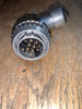 Pattern 104,  Plessey, Mk 4, Aluminium Plug, Free, Rt Angle, 12 way Plug, Male Pins,  Aluminium Mk IV,  Larkspur,