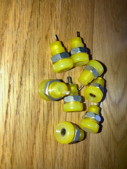 BELLING, TURNER COATES,  YELLOW SOCKET, ROUND MOUNT, 3mm SILVER PLATED SHAFT, O-Z MULTIPOLE, L1737