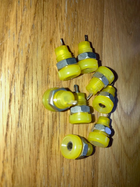 BELLING, TURNER COATES,  YELLOW SOCKET, ROUND MOUNT, 3mm SILVER PLATED SHAFT, O-Z MULTIPOLE, L1737