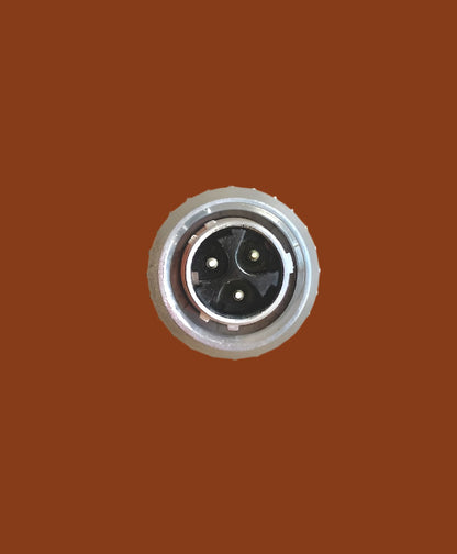 PLESSEY, TYPE 104, SMALL, FREE, PLUG, STRAIGHT, 3 PIN MALE,  NOS