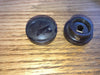 PAIR, 2X, BROWN BAKELITE, KNOB, BULGIN, K264, BRASS BUSH, 6 MM SHAFT, 32mm DIA,  18mm HIGH,