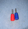 RS, RADIOSPARES, SET OF 2X, WANDER PLUGS, RED, BLUE ,