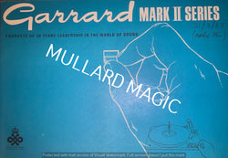 GARRARD, MARK II SERIES, TURNTABLES, BROCHURE, 1967