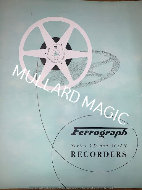 FERROGRAPH, SERIES YD, 3C/FN, RECORDERS, LEAFLET