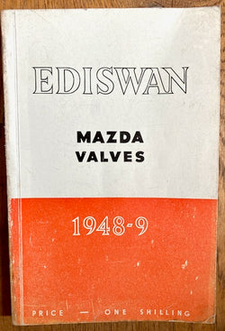 EDISWAN, MAZDA VALVES, DATABOOK, 1948-9