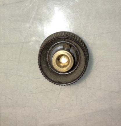 Brown Bakelite, Rolo style, Milled Tapered , possibly Philips, 930, Dia. 29mm, Height 19mm,