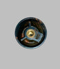 OCTAGONAL, SKIRTED, MARBLED BROWN BAKELITE KNOB,  19mm DEPTH, 38mm DIA,