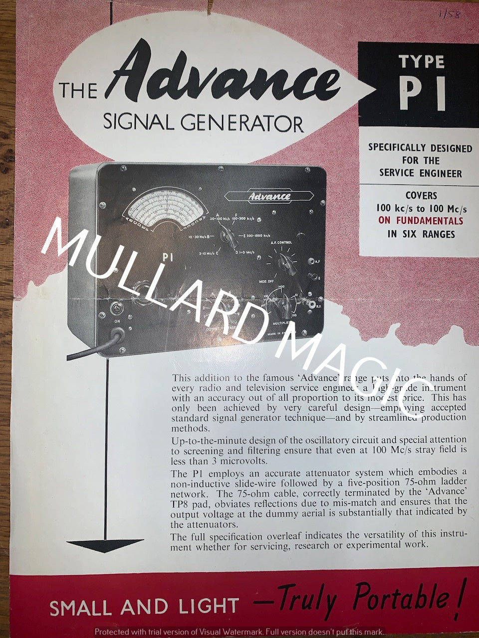 ADVANCE, P1, LEAFLET, 1956