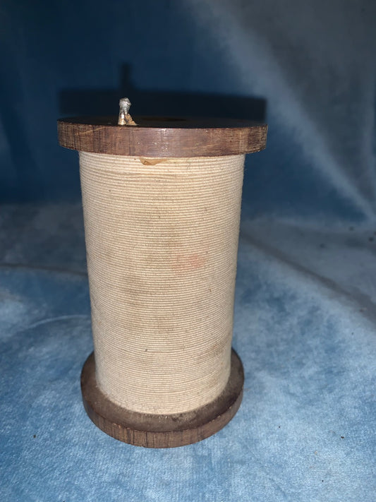 SILK COVERED COPPER WIRE, 23SWG, 0.60mm, ON PAXOLIN SPOOL, 550g TOTAL MASS