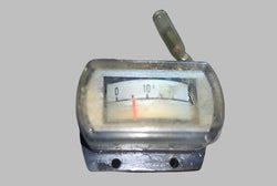 EDGE MOUNT, MOVING COIL METER, , EX BBC,  MAKER UNKNOWN , APPROX 21 x 36mm DISPLAY, APPROX 16mm  MOUNTING CENTRES