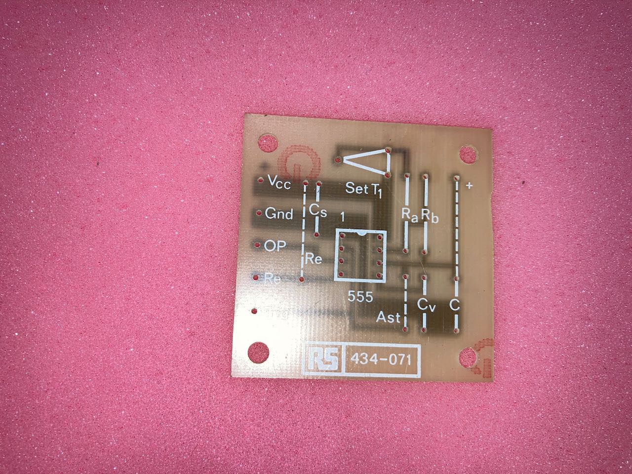 RS, RS Components, NE555 Timer PCB Board, 5.4mm, Radio, 434-071,