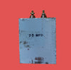 TCC,  VISCONOL, PAPER IN OIL, PIO, PAPER BLOCK CAPACITORS,  ADMIRALTY PATTERN W894A,  ADMIRALTY SIGNAL ESTABLISHMENT 1942, 7.5 uF 400V