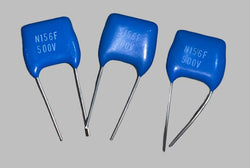 CHARCROFT, HIGH GRADE, SILVER MICA CAPACITOR, 156pF @ 500V WKG