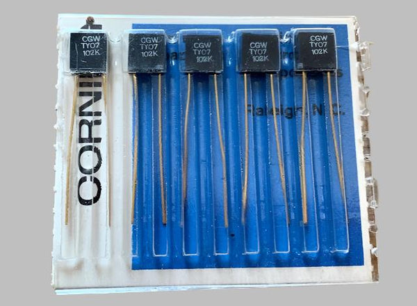 CORNING, TYO7, 100nF, 0.01uF, GLASS ENCAPSULATED CAPACITOR, EX USAF, PACK OF 5X