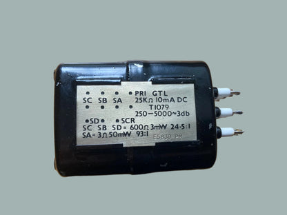 PARMEKO, OIL FILLED, OUTPUT TRANSFORMER, OPT, PRIMARY 25K, SECONDARIES 600R, 24.5:1, 3R, 93:1,  RACAL RA17, RACAL RA218