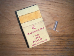 PACK OF RADIOSPARES, RS, COIL FORMERS, 1960S PRODN.