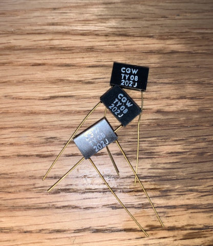 CORNING, TYO8, CY08, 200pF, 300V WKG, GLASS ENCAPSULATED CAPACITOR, EX USAF,