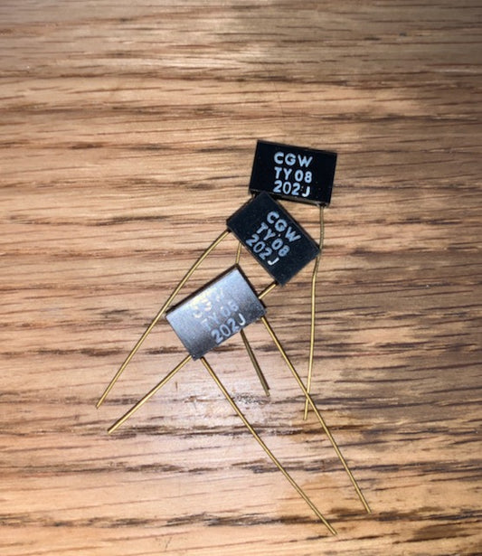 CORNING, TYO8, CY08, 200pF, 300V WKG, GLASS ENCAPSULATED CAPACITOR, EX USAF,