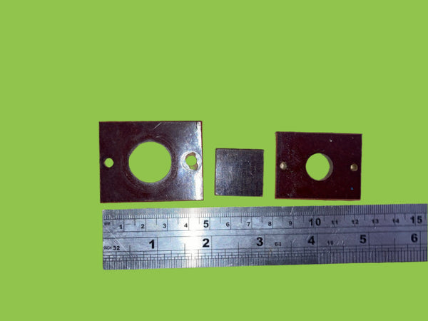 3X SMALL TUFNOL PIECES, FOR TERMINAL MOUNTS,  PAXOLIN