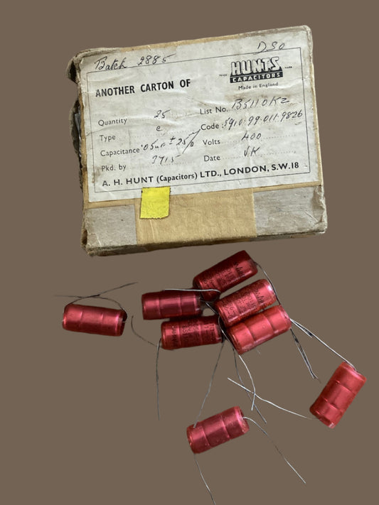 HUNTS/ERIE, 0.05uF @ 400V, AXIAL, RESIN ENDED CAPACITORS