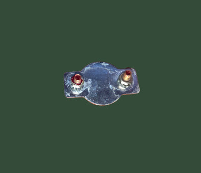 METRIX, CHROME & ENAMEL BADGE, 32 X 20mm SIZE, BOLTED STUD MOUNT