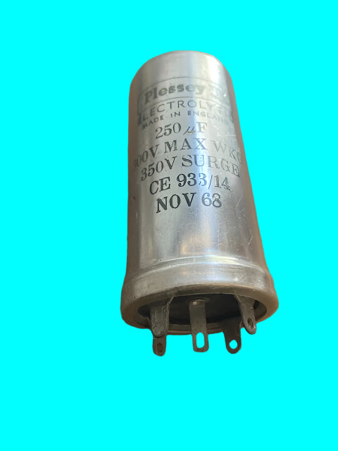 TCC, PLESSEY, ELECTROLYTIC  CAPACITOR, 250uF @ 350V