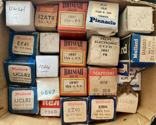 N78, MARCONI WIRELESS TELEGRAPH, MWT, 6BJ5 ,CV3711, CV4062, OCTOBER 1959, NOS BOXED, EDDYSTONE