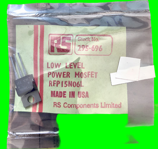 RFP15N06L, RFP15N06, Transistor N Channel MOSFET,  TO220, RCA - Harris, RS 295-696