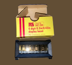 RS, RS Components, 4 Digit, 0.3 ins, 0.43 ins, Display Bezel, 587-204