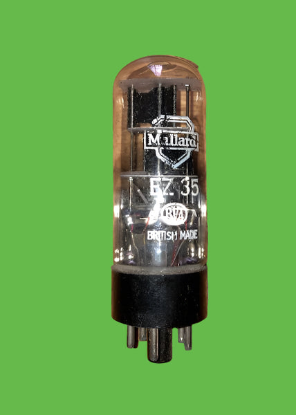 EZ35, MULLARD,  BLACK BASE, WHITE PRINT, 1295 K1, FLEETWOOD SATELLITE 1951 PRODUCTION, EX BBC VALVE STORES, 6X5