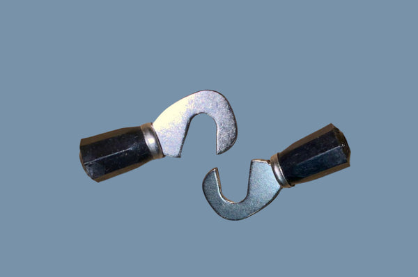 CLIX, LARGE HOOK SPADE,  HOOKED CONNECTORS,  TC.419, BLACK, AS USED ON AVO TEST LEADS