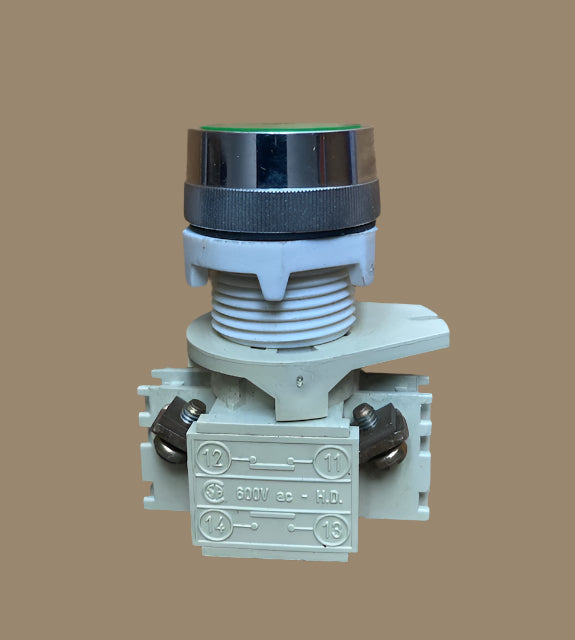 BACO, AUXIBLOK Z1, PUSH SWITCH, SP, NON LATCHING, THE BIG GREEN BUTTON, NOS