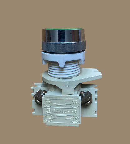 BACO, AUXIBLOK Z1, PUSH SWITCH, SP, NON LATCHING, THE BIG GREEN BUTTON, NOS