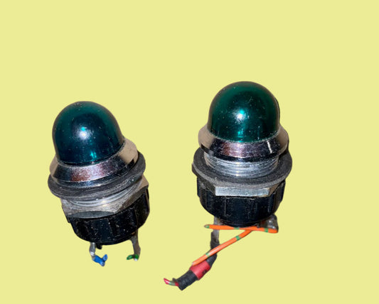 ARCOLECTRIC, CHROME BEZEL, GREEN LENS, 22mm DIA SHORT CAST BODY,SIGNAL LAMP,