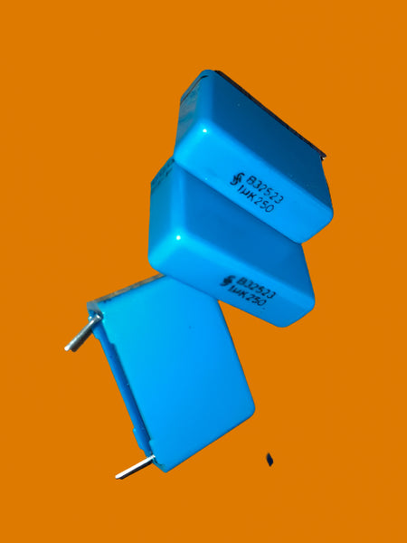 Siemens, MKP type, 1uF, µF, mF, mFD,  250V, Metallised Polyester Capacitor, PACK OF 3X