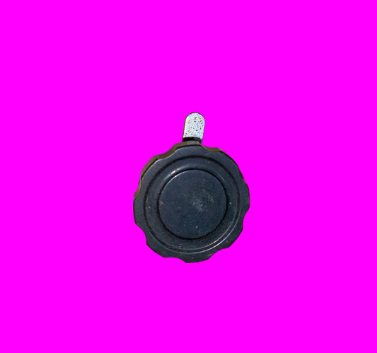 MARCONI, BLACK FLUTED KNOB, SKIRTED, 41mm DIA, 6mm SHAFT