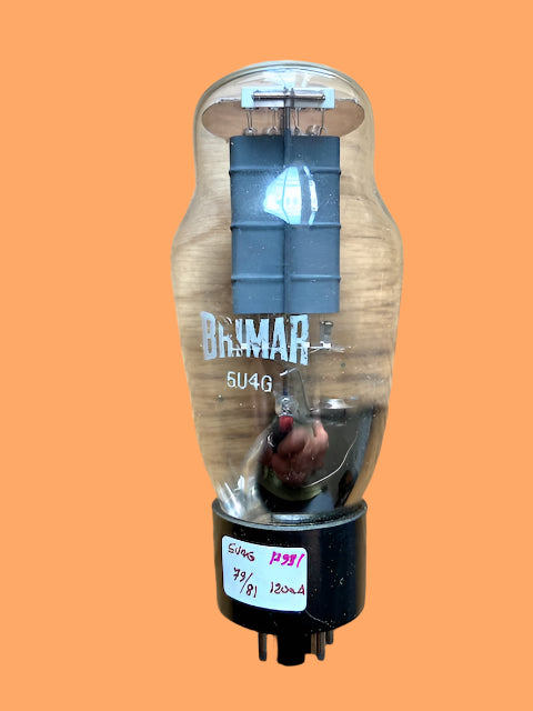 5U4G, BRIMAR, 3 RIB L SHAPED RIGID PLATE, GREY, INVERTED PAN PINCH GETTER, 5U4