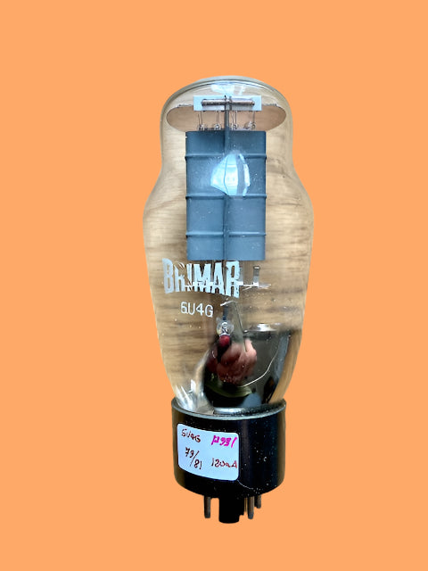 5U4G, BRIMAR, 3 RIB L SHAPED RIGID PLATE, GREY, INVERTED PAN PINCH GETTER, 5U4