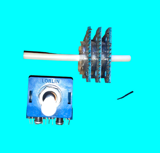 PT6434/BMH, Electronics, Rotary Switch, 1POLE 12 POS, THT 0.5A 250V 1 head, four wafers, 2 shafts