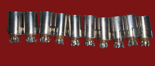 ELCO, VALVE SCREENING CAN, B7G, CHROME FINISH, TS103U02,, 35mm HEIGHT, B7G ,BROWN MICANOL BASE, TS102P01, EX EQUIPT,