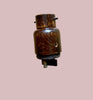 2 pin power plug to light fitting bayonet adaptor, wooden body, missing bakelite plug shroud B2 spy set, (Copy)