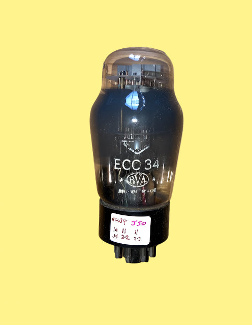 ECC34, MULLARD, OLD SHIELD, FACTORY CODE 1322 E1, 1951 PRODUCTION