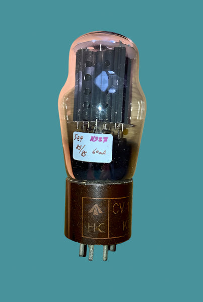 CV1863, MIL SPEC 5Z4G, STC, FOOTSCRAY, ORANGE BASE  PRINT, BROWN MICANOL BASE, BROKEN SPIGOT, MARCH 1952 MANUFACTURE