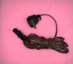 CABLE WITH 5A CLIX Type 5/2/B PLUG TO 5A  2 PIN SOCKET, BROWN BAKELITE