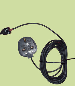 Miniature Bulgin, 3-Pin, Mains Panel Plug,  250V 3A,  SA2403 Plug,  on cable as used for Michel Gyrodek PSU, Ex Equipt , NOT PAT TESTED ,NOT FOR USE WITH MAINS POWER