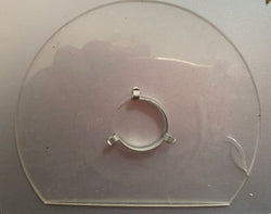 PERSPEX FINGER PLATE, WITH SPRING CLIP, RACAL, RA17, RA117, SLIGHT DAMAGE TO EDGE
