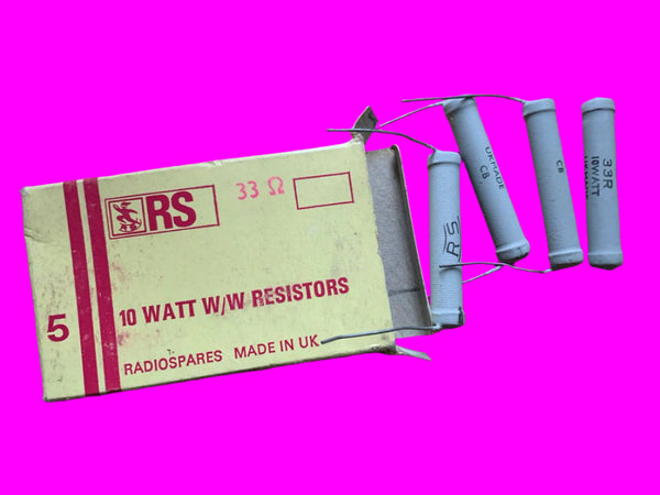 4X RS, 10W WIREWOUND, 33R, RESISTORS