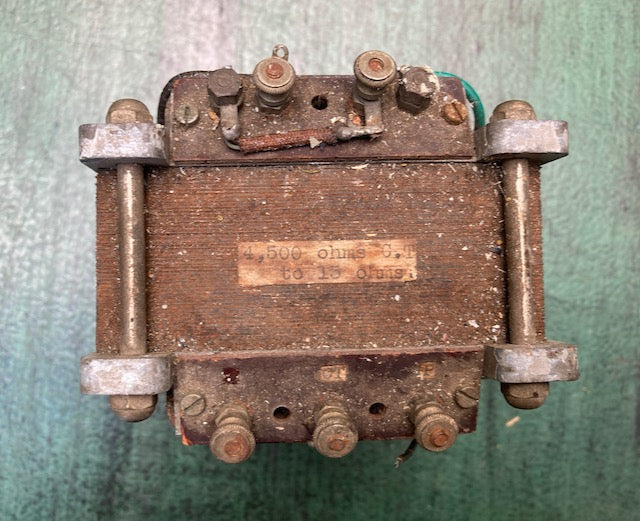 VINTAGE 1930S OUTPUT TRANSFORMER, CAST FRAME LIKE VORTEXION,  4500 OHMS, CENTRE TAPPED, TO 15 OHMS  2A3, 300B, PX4, EL34