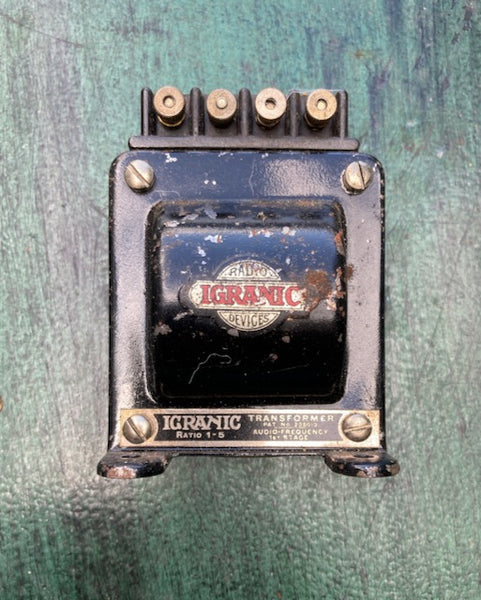 IGRANIC, TYPE E , AUDIO FREQUENCY INTER VALVE TRANSFORMER, RATIO 5:1, CAT No. 146 Dated 1925