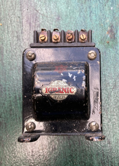 IGRANIC, TYPE E , AUDIO FREQUENCY INTER VALVE TRANSFORMER, RATIO 5:1, CAT No. 146 Dated 1925